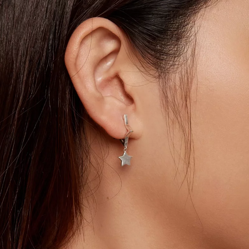 (imagen para) Aros de Estilo Pandora con Estrellas - SCE1621 - Ver 7