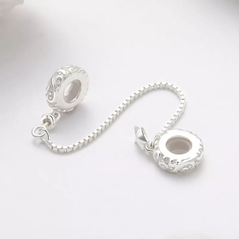 (imagen para) Cadena de seguridad con patrón estilo Pandora - SCC2620 - Ver 2