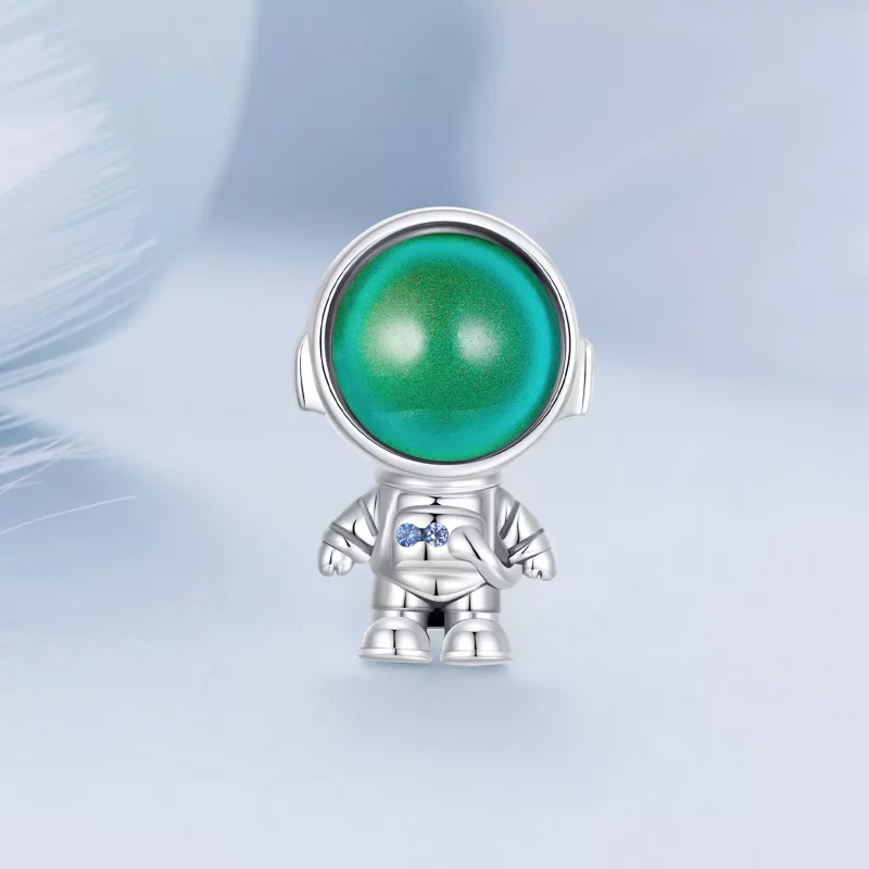 (imagen para) Charm de astronauta con sensor de calor estilo Pandora - BSC578-CF - Ver 3