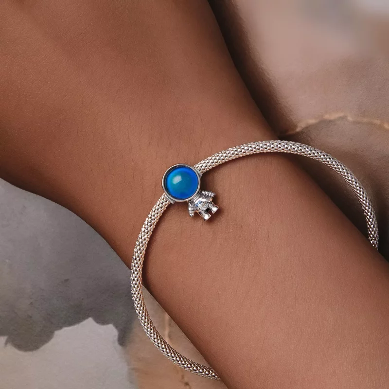 (imagen para) Charm de astronauta con sensor de calor estilo Pandora - BSC578-CF - Ver 9