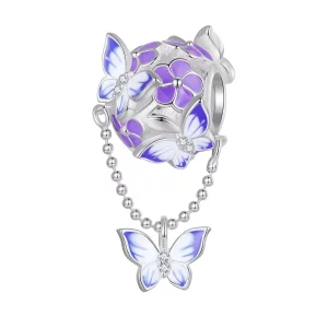 (imagen para) Charm de borla con mariposa al estilo Pandora - SCC2460