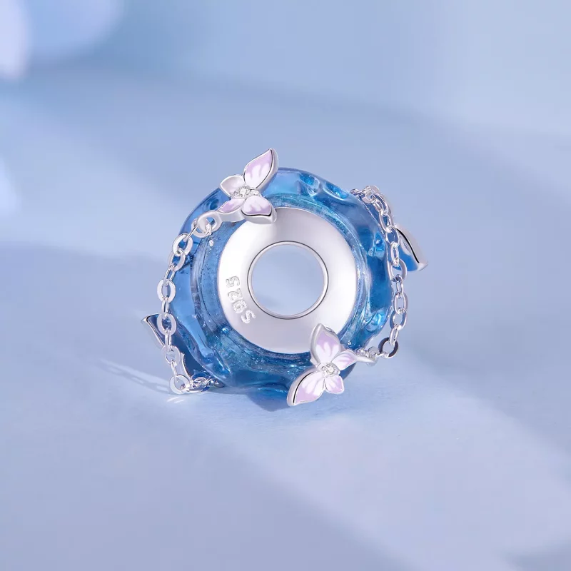 (imagen para) Charm de borla con mariposa estilo Pandora - SCC2461 - Ver 3