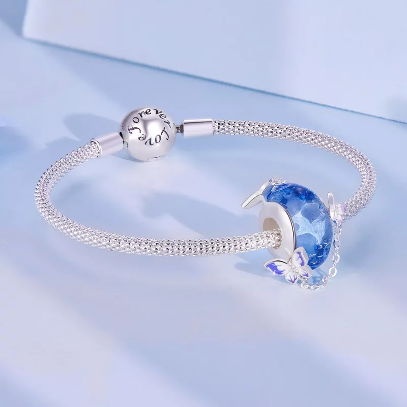(imagen para) Charm de borla con mariposa estilo Pandora - SCC2461 - Ver 5