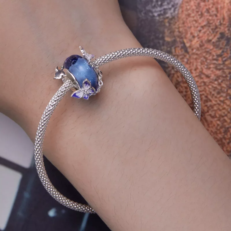 (imagen para) Charm de borla con mariposa estilo Pandora - SCC2461 - Ver 6
