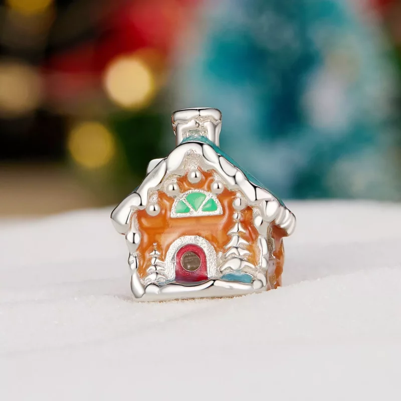 (imagen para) Charm de Casa Luminosa de Nochebuena al Estilo Pandora - SCC2646 - Ver 2