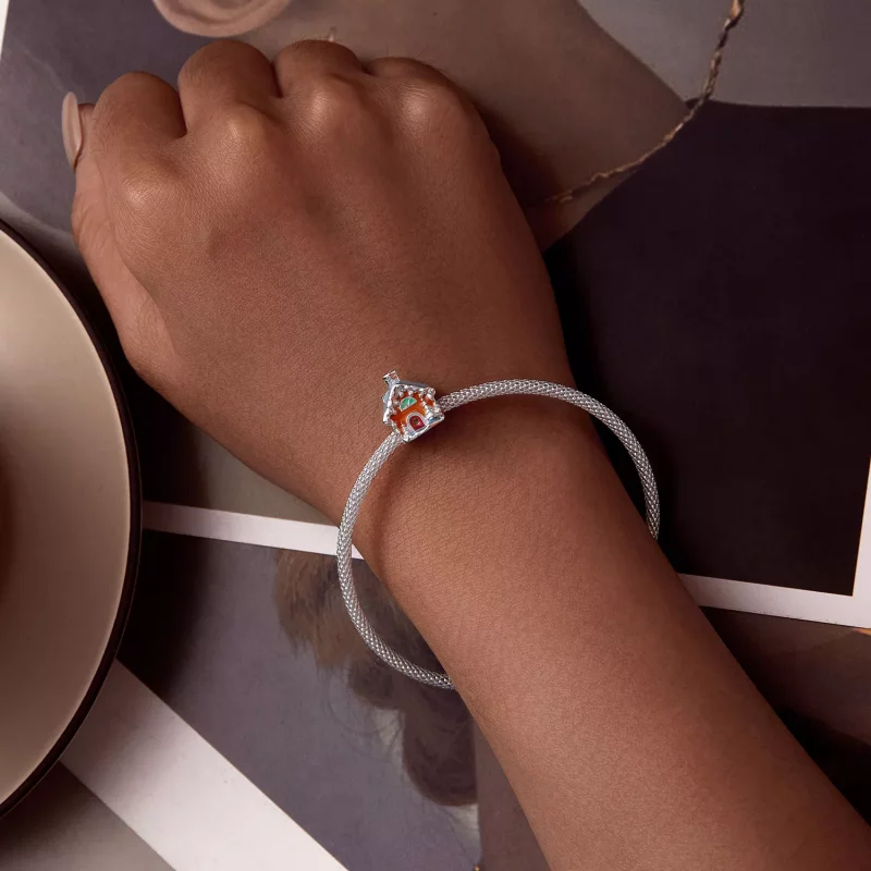(imagen para) Charm de Casa Luminosa de Nochebuena al Estilo Pandora - SCC2646 - Ver 6