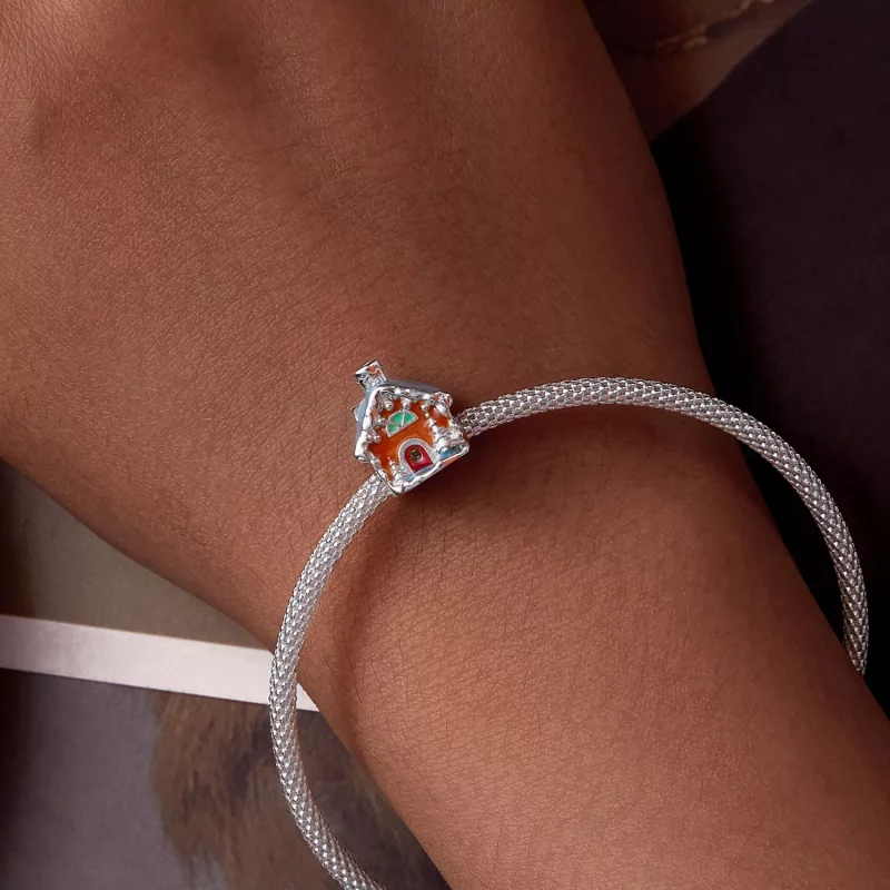 (imagen para) Charm de Casa Luminosa de Nochebuena al Estilo Pandora - SCC2646 - Ver 7