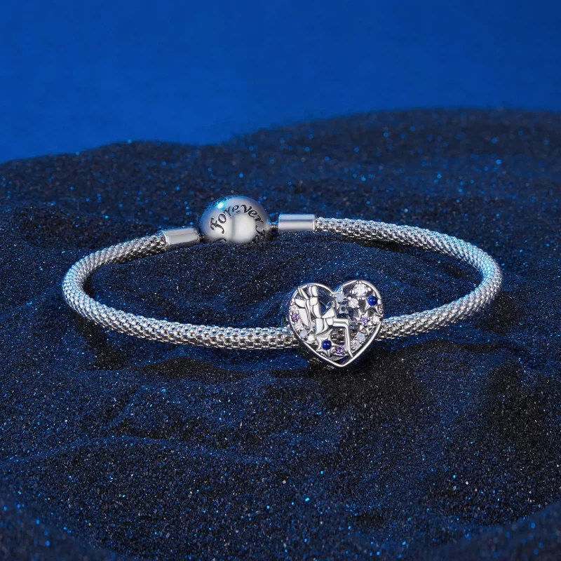 (imagen para) Charm de corazón de elfo del día y la noche en estilo Pandora - SCC2553 - Ver 5