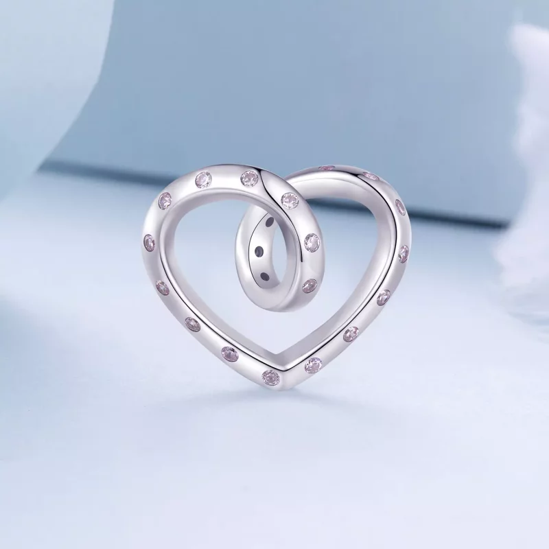 (imagen para) Charm de Corazón Enredado al Estilo Pandora - BSC928 - Ver 2
