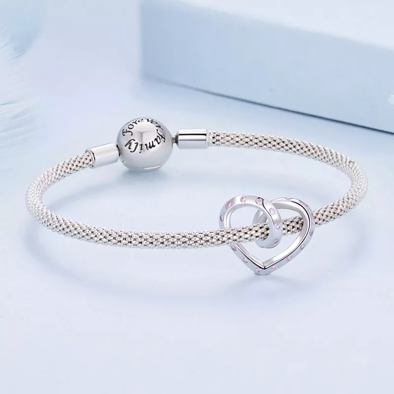 (imagen para) Charm de Corazón Enredado al Estilo Pandora - BSC928 - Ver 5