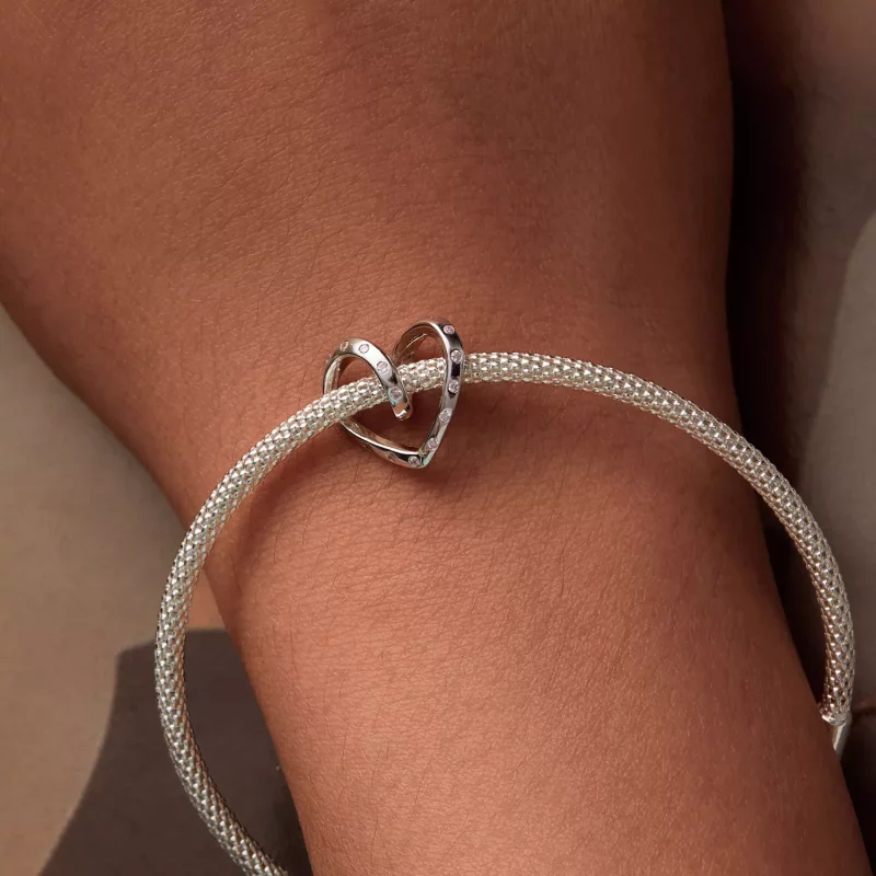 (imagen para) Charm de Corazón Enredado al Estilo Pandora - BSC928 - Ver 7