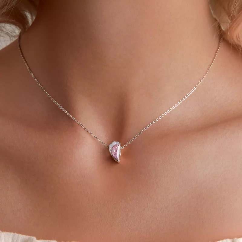 (imagen para) Charm de corazón rosa estilo Pandora para hermanas - SCC2641 - Ver 10