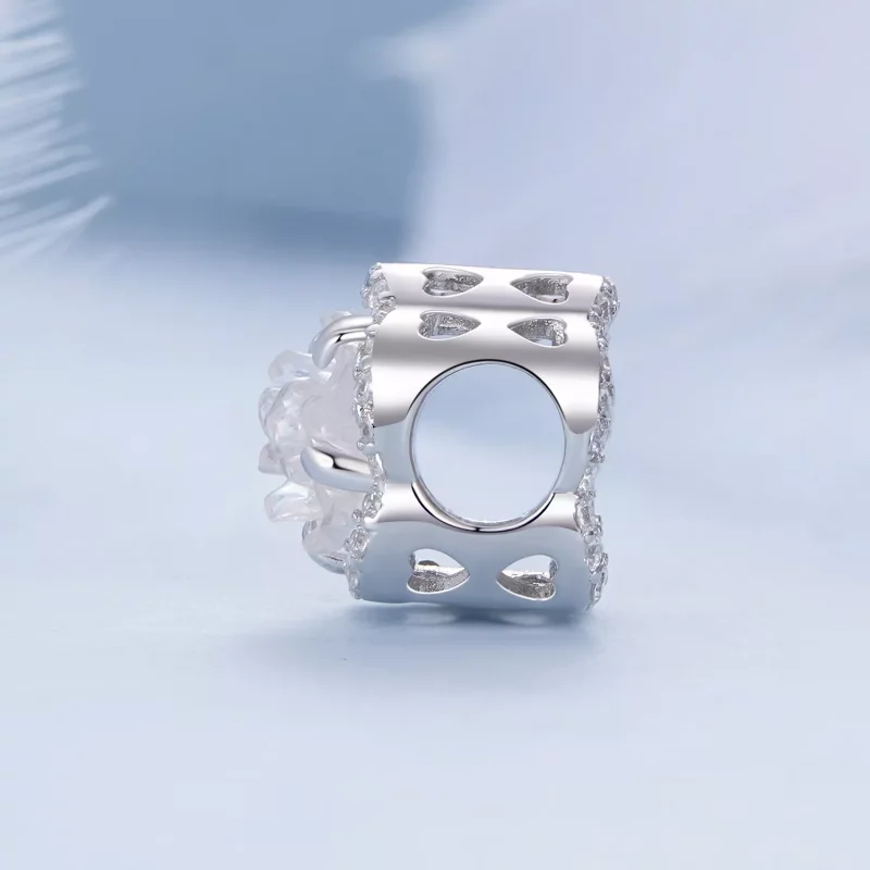 (imagen para) Charm de cristal estilo Pandora con forma de rosa - BSC904 - Ver 5