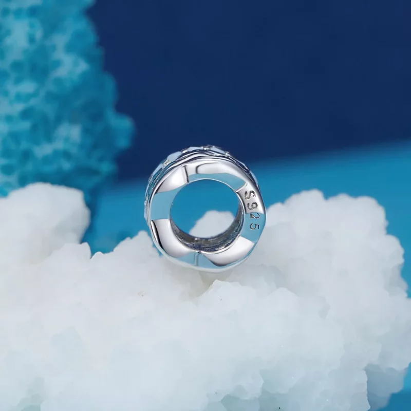 (imagen para) Charm de Estilo Pandora con Estrella Azul - BSC919 - Ver 3