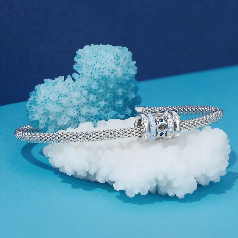 (imagen para) Charm de Estilo Pandora con Estrella Azul - BSC919 - Ver 5