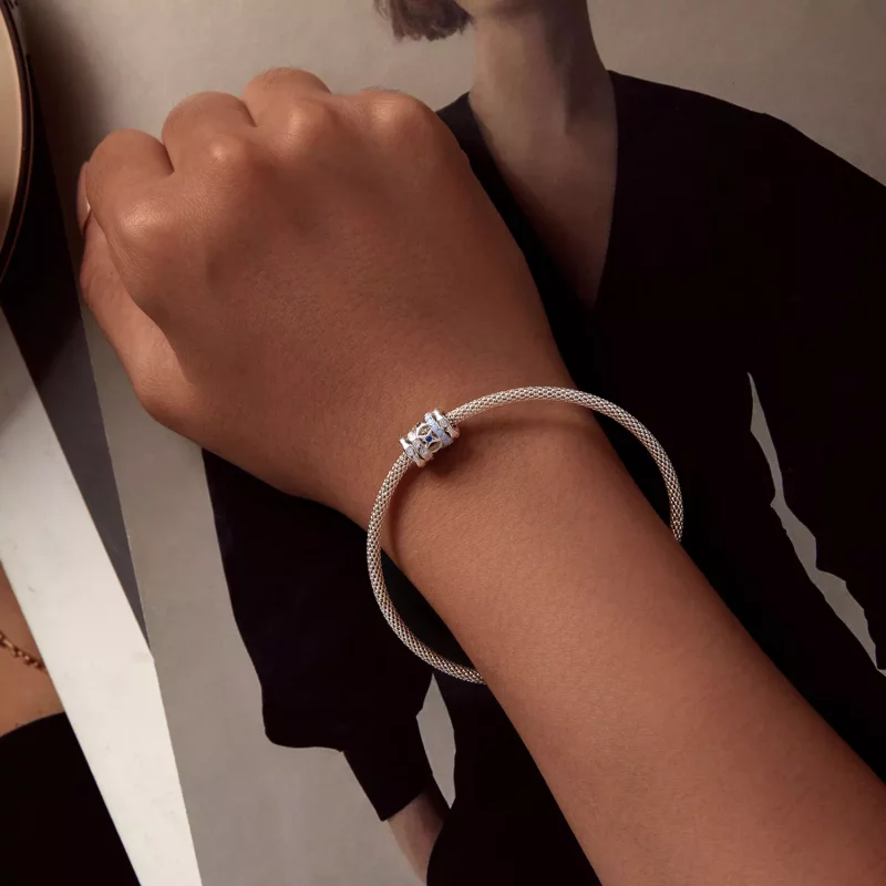 (imagen para) Charm de Estilo Pandora con Estrella Azul - BSC919 - Ver 6