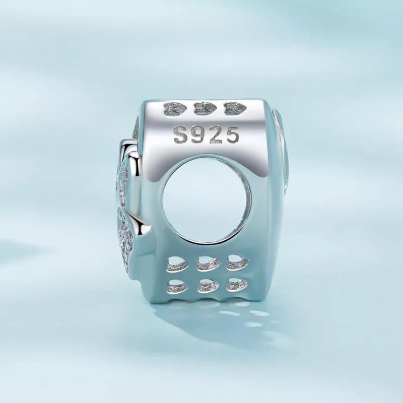 (imagen para) Charm de estilo Pandora con lindas huellas de mascotas que se pueden grabar - SC - Ver 3
