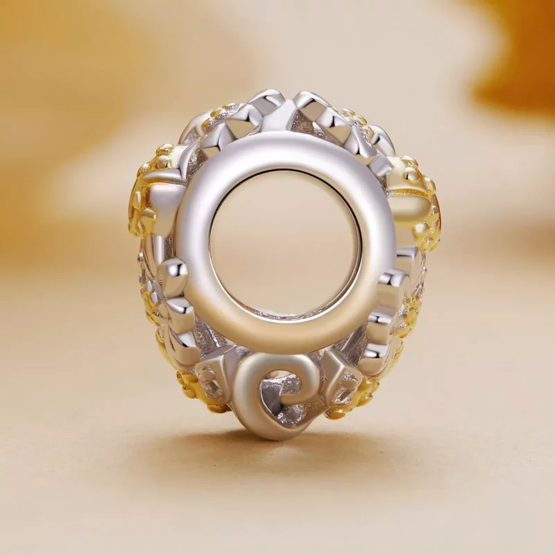 (imagen para) Charm de estilo Pandora con margarita y mariquita - BSC817 - Ver 3
