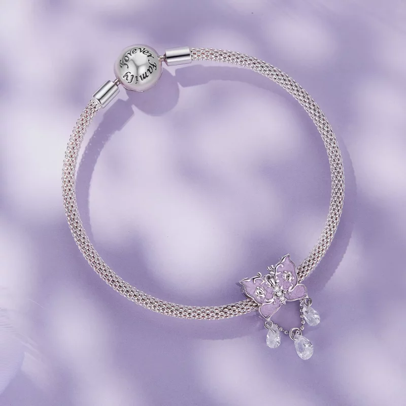 (imagen para) Charm de estilo Pandora con mariposa - SCC2543 - Ver 3