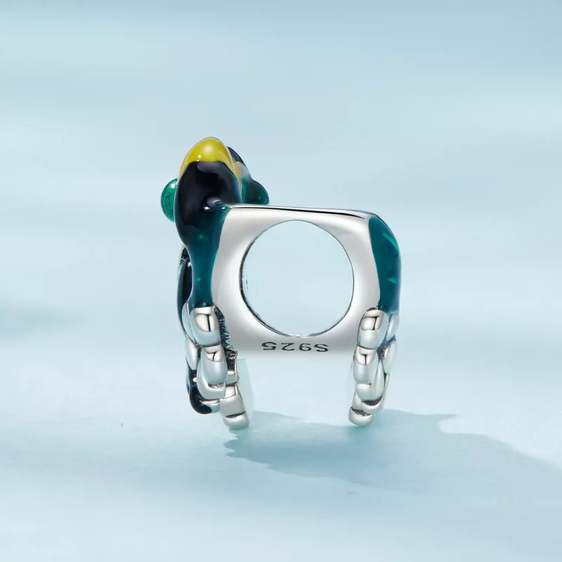 (imagen para) Charm de estilo Pandora con un tucán de la selva - SCC2520 - Ver 3