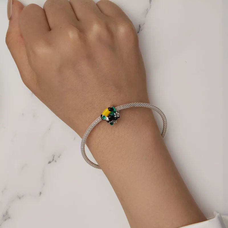 (imagen para) Charm de estilo Pandora con un tucán de la selva - SCC2520 - Ver 6
