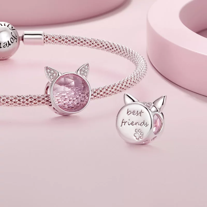 (imagen para) Charm de Gato Lindo al Estilo Pandora - SCC2579 - Ver 4