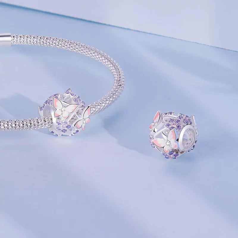 (imagen para) Charm de Mariposa con Circonita de Estilo Pandora - SCC2463 - Ver 4