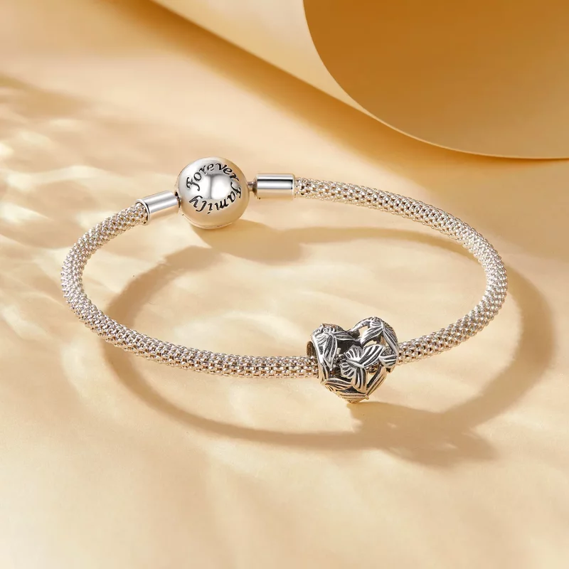 (imagen para) Charm de Mariposa en Forma de Corazón al Estilo Pandora - SCC2576 - Ver 5