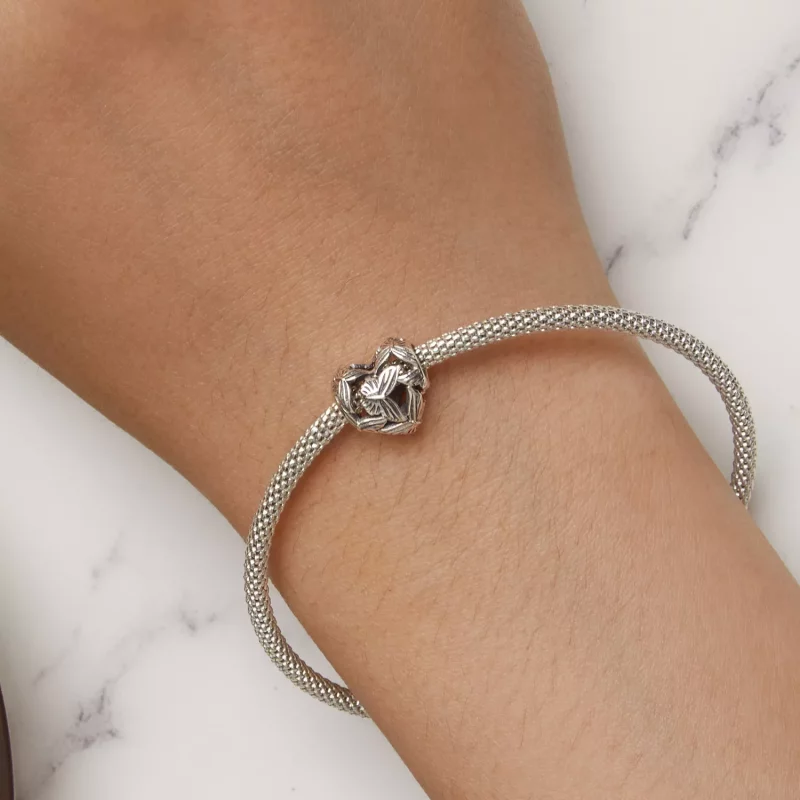 (imagen para) Charm de Mariposa en Forma de Corazón al Estilo Pandora - SCC2576 - Ver 7