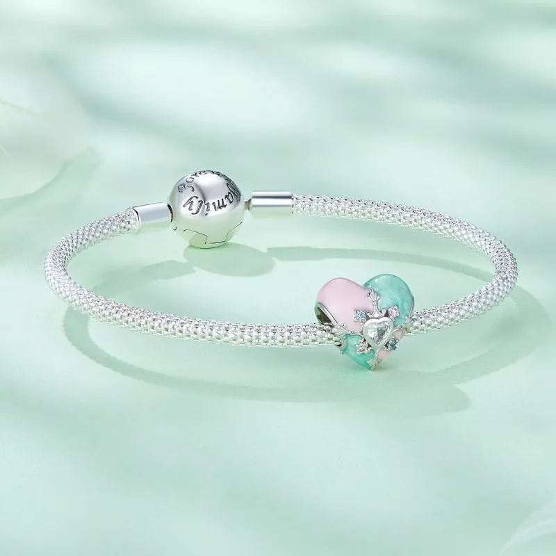 (imagen para) Charm de Pascua en forma de corazón al estilo de Pandora - BSC782 - Ver 5