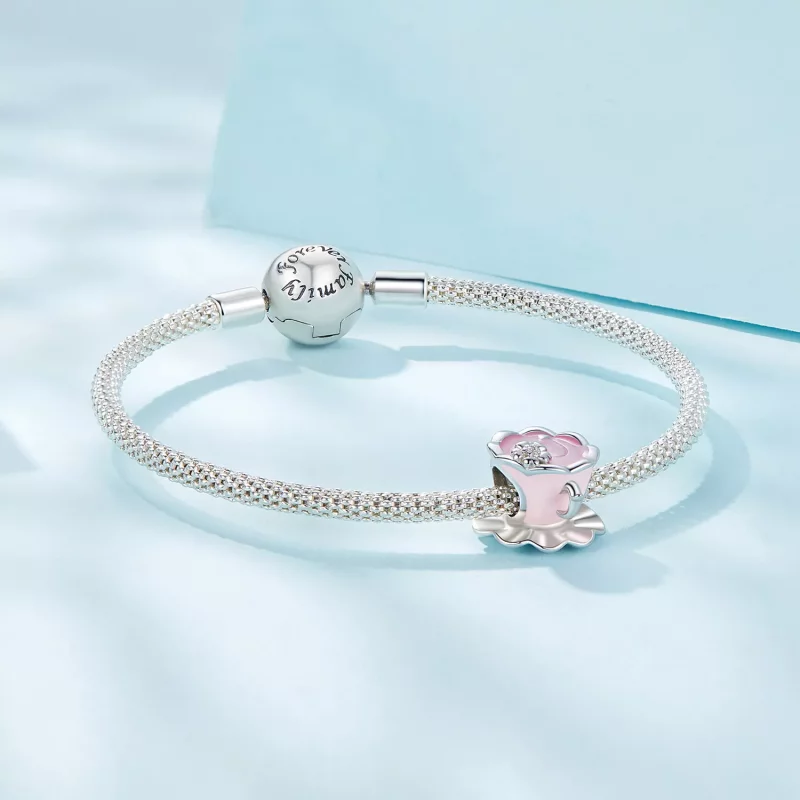 (imagen para) Charm de taza de té con flores estilo Pandora - SCC2563 - Ver 5