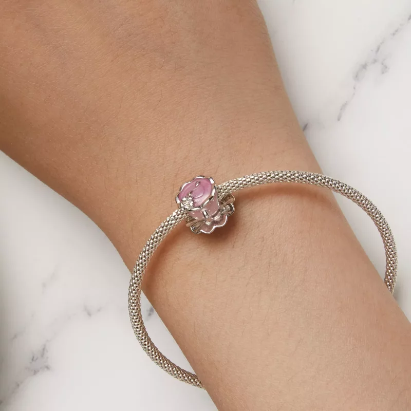 (imagen para) Charm de taza de té con flores estilo Pandora - SCC2563 - Ver 7