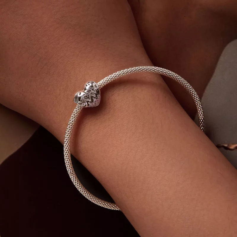(imagen para) Charm en forma de corazón con estilo de Pandora para Acción de Gracias - BSC923 - Ver 7
