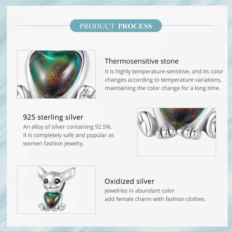 (imagen para) Charm estilo Pandora Chihuahua - SCC2601 - Ver 6