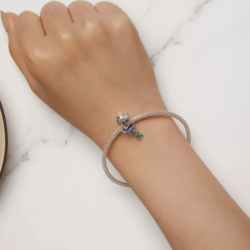 (imagen para) Charm estilo Pandora con ancla de sirena - BSC903 - Ver 5