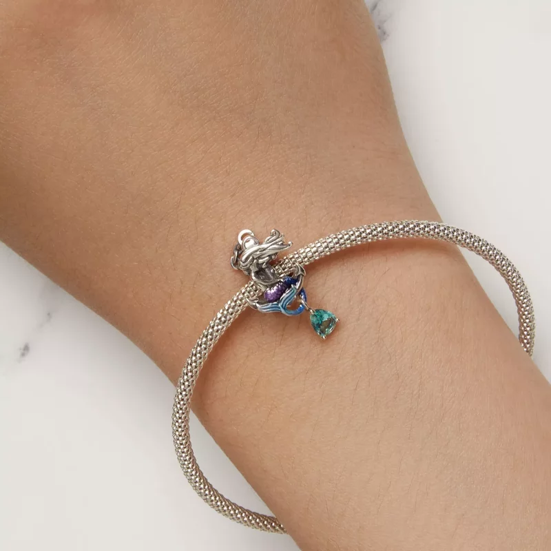 (imagen para) Charm estilo Pandora con ancla de sirena - BSC903 - Ver 6