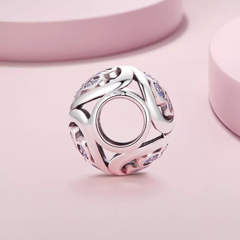 (imagen para) Charm estilo Pandora con huella de pata - SCC2578 - Ver 3