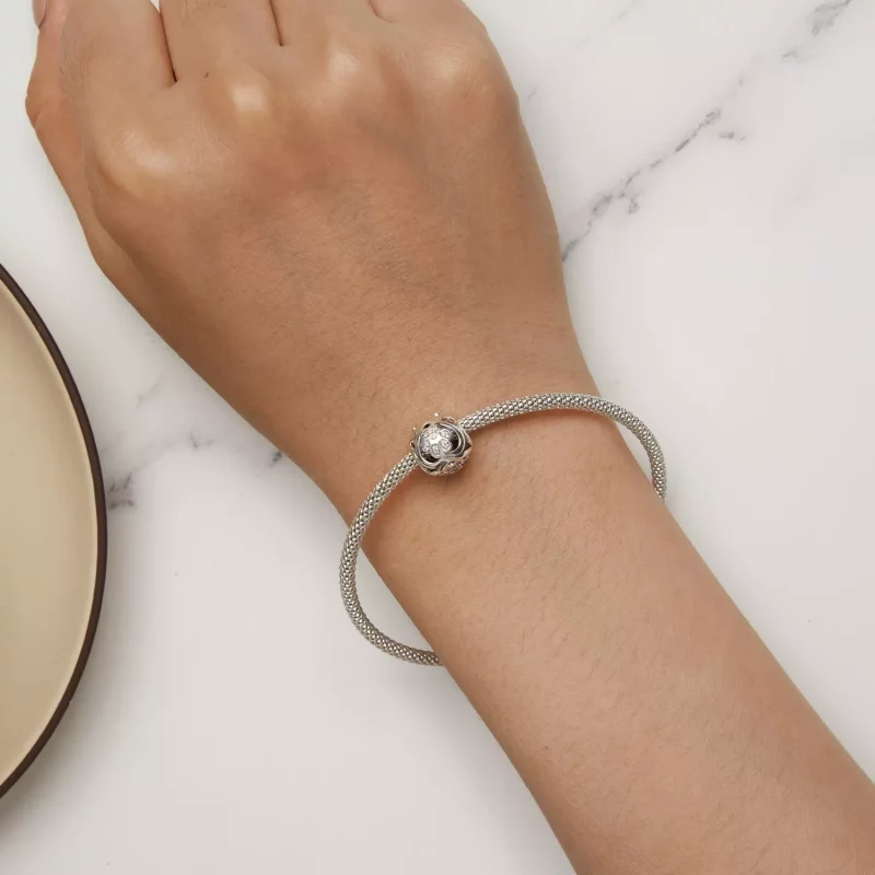 (imagen para) Charm estilo Pandora con huella de pata - SCC2578 - Ver 6