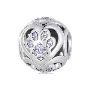 Charm estilo Pandora con huella de pata - SCC2578 (imagen para) Charm estilo Pandora con huella de pata - SCC2578