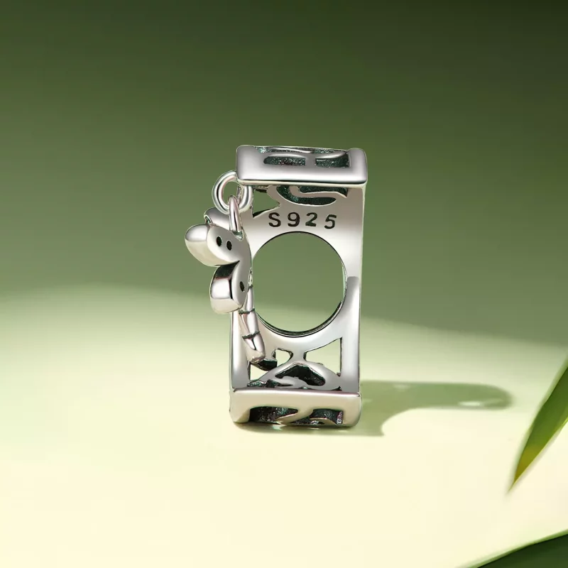 (imagen para) Charm estilo Pandora con libélula y luna - SCC2605 - Ver 3