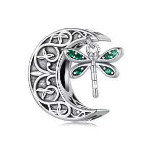 (imagen para) Charm estilo Pandora con libélula y luna - SCC2605