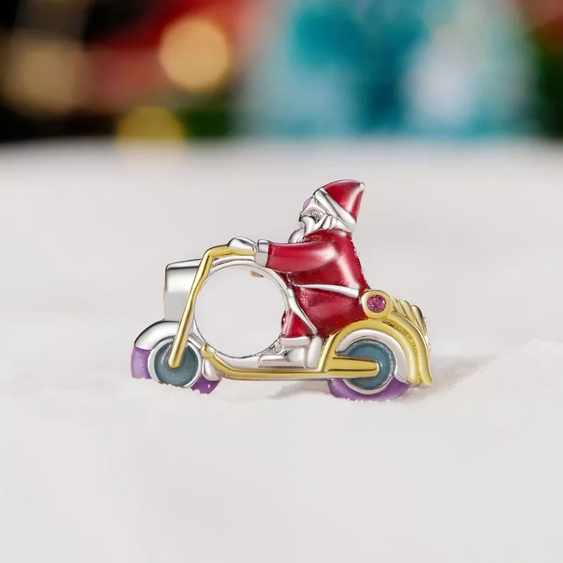 (imagen para) Charm estilo Pandora con Santa Claus luminoso está aquí - SCC2645 - Ver 3