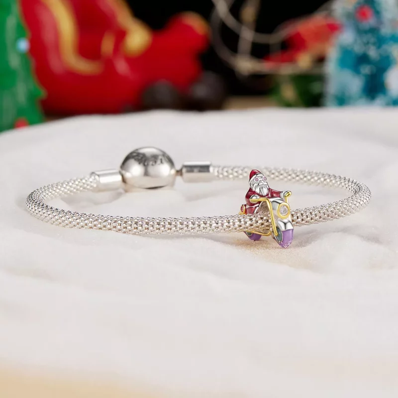 (imagen para) Charm estilo Pandora con Santa Claus luminoso está aquí - SCC2645 - Ver 5