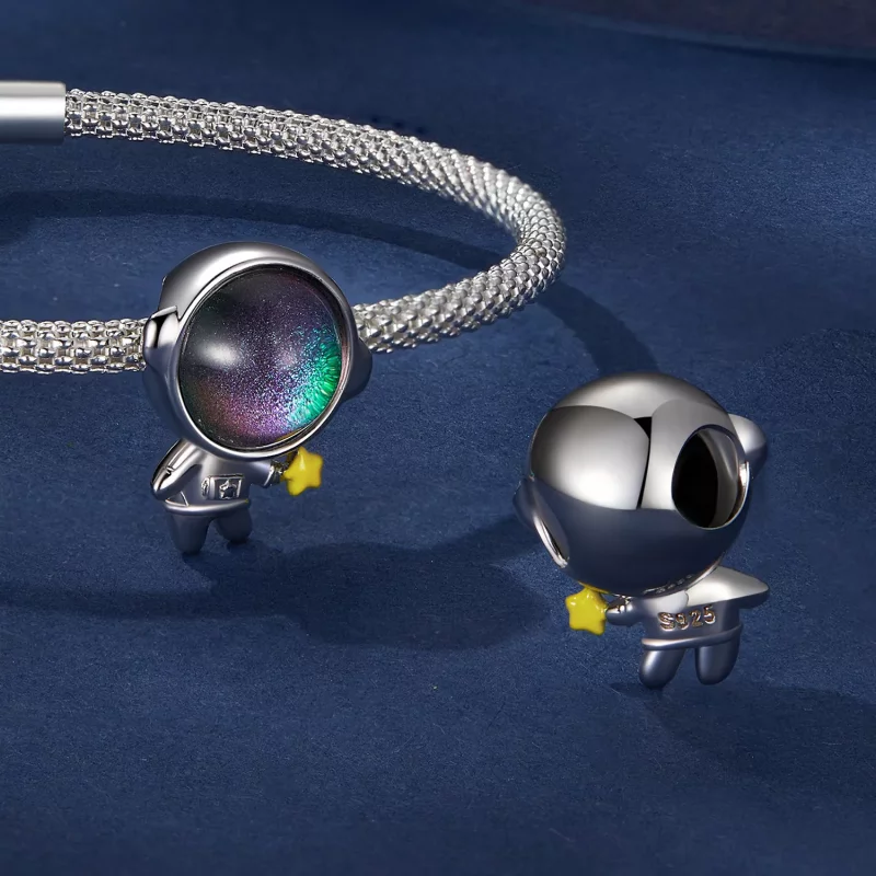 (imagen para) Charm estilo Pandora de Astronauta Estrella - BSC793 - Ver 4