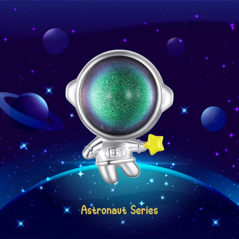 (imagen para) Charm estilo Pandora de Astronauta Estrella - BSC793 - Ver 7