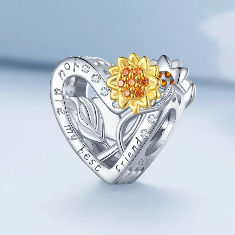(imagen para) Charm estilo Pandora de girasol - BSC839 - Ver 2