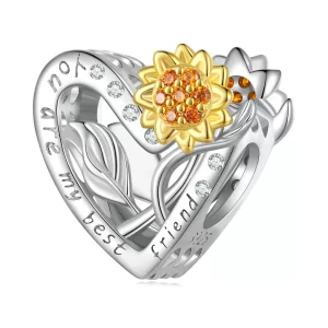 (imagen para) Charm estilo Pandora de girasol - BSC839