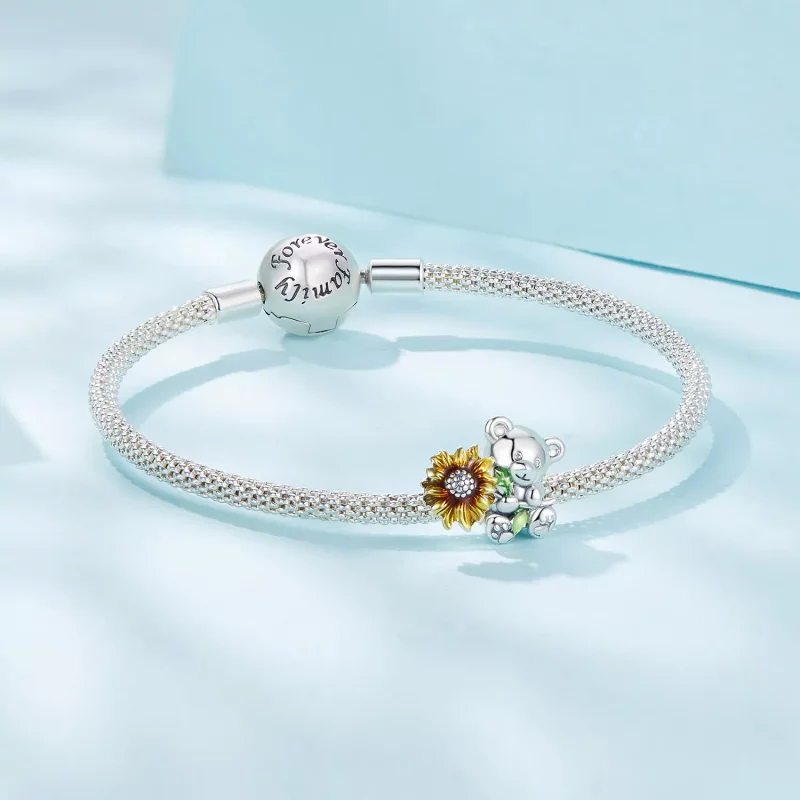 (imagen para) Charm estilo Pandora de Girasol y Oso - SCC2560 - Ver 5