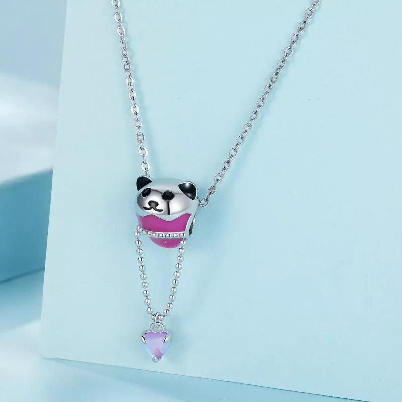 (imagen para) Charm estilo Pandora de globo aerostático con oso - SCC2550 - Ver 2