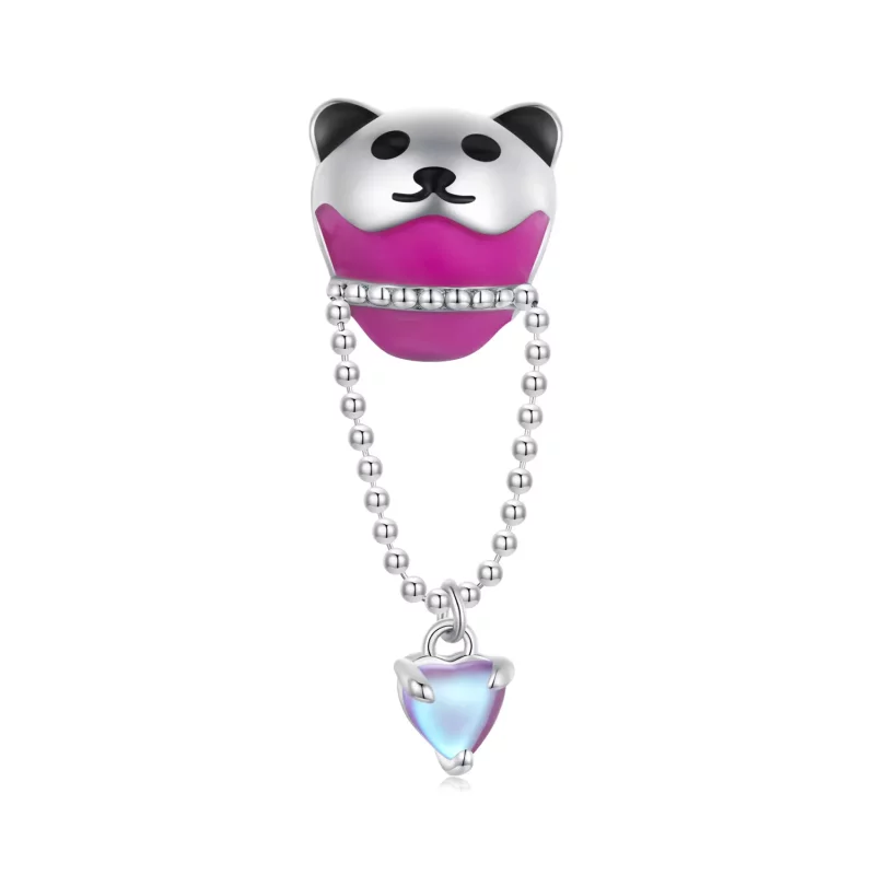 (imagen para) Charm estilo Pandora de globo aerostático con oso - SCC2550